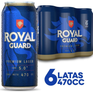 Pack 6 un. Cerveza Royal Guard Premium Lager 5.0° 470 cc